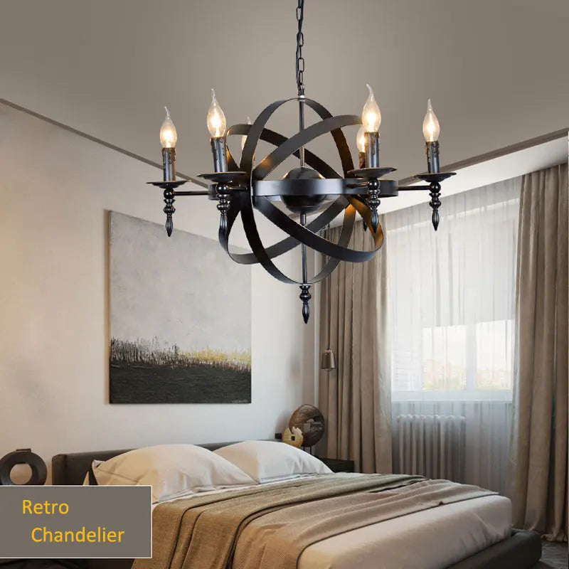 Lustre — Style Loft américain en métal rétro rustique