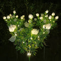 lampe solaire décorative pour jardin en forme de fleur lumineuse