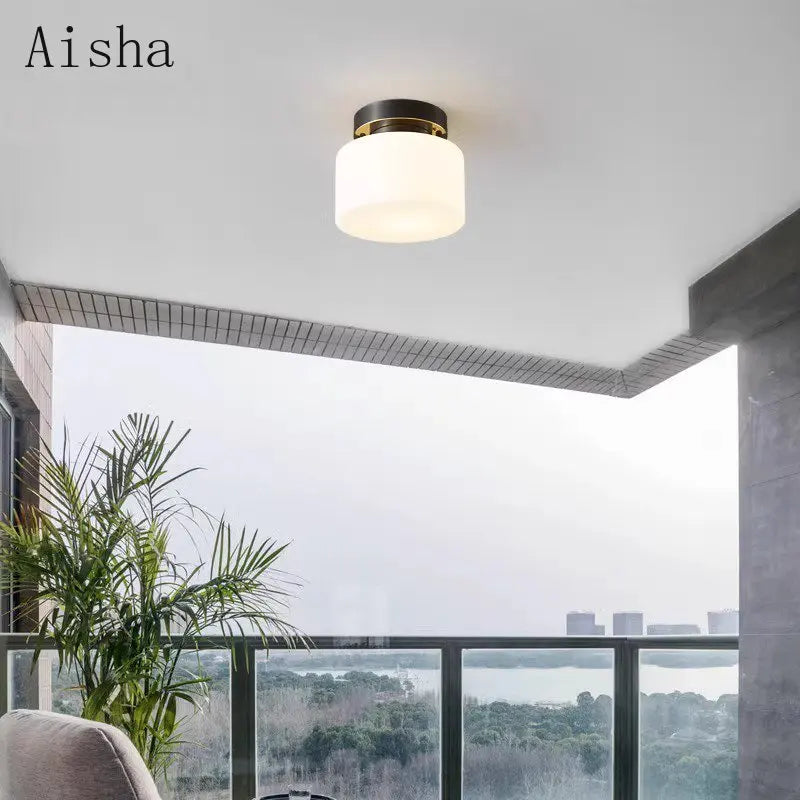 Plafonnier design moderne pour intérieur élégant et fonctionnel Alix Voile en Verre - Le Charme du Verre dans le Décor