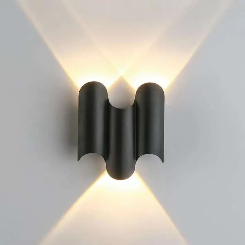 Applique murale — LED lumière extérieure étanche IP65 porche jardin applique et intérieur chambre chevet décoration éclairage lampe en aluminium doré