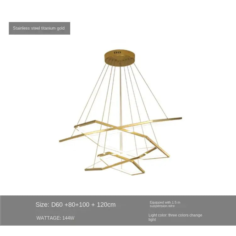 Suspension — Hexagone LED simple moderne luxe suspension