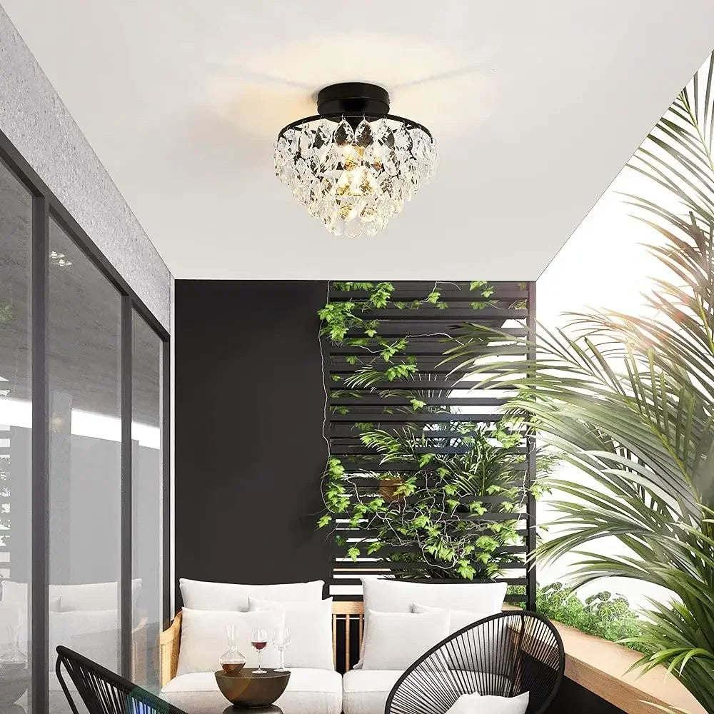 Plafonnier moderne en cristal pour intérieur élégant et raffiné Alix Résonance - Jeux de Reflets & Présence Raffinée