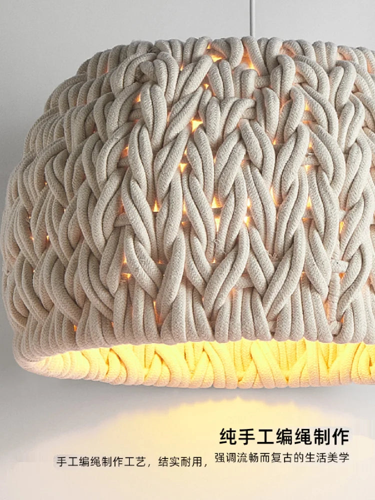 Lustre Naturel Jules Brume en Corde