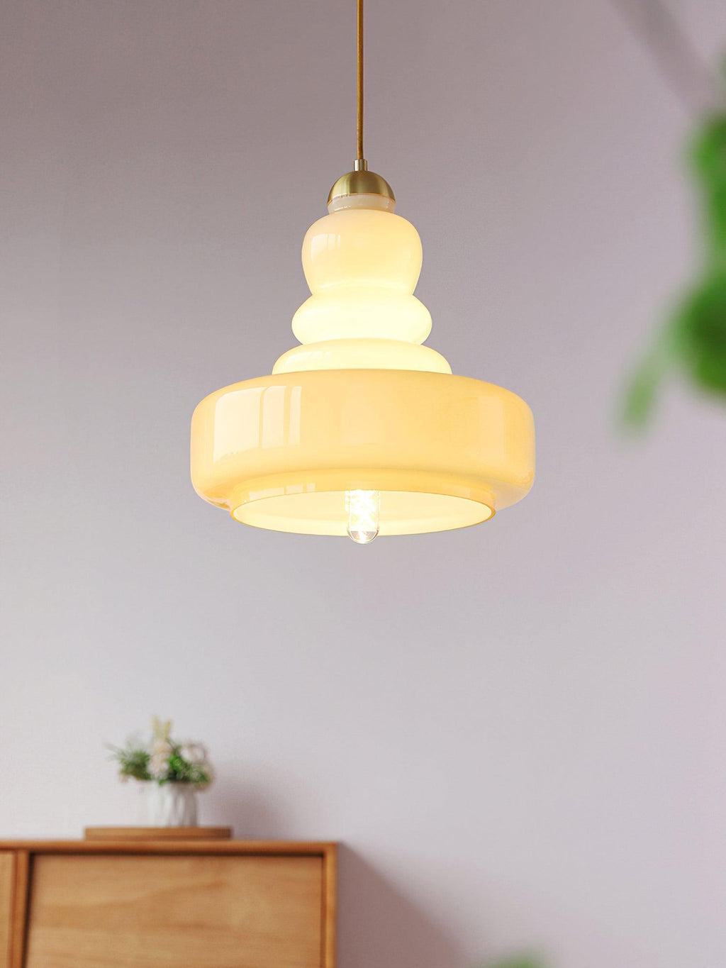 Lustra Suspension en Verre à Couches Style École pour Salon - Neutralighting