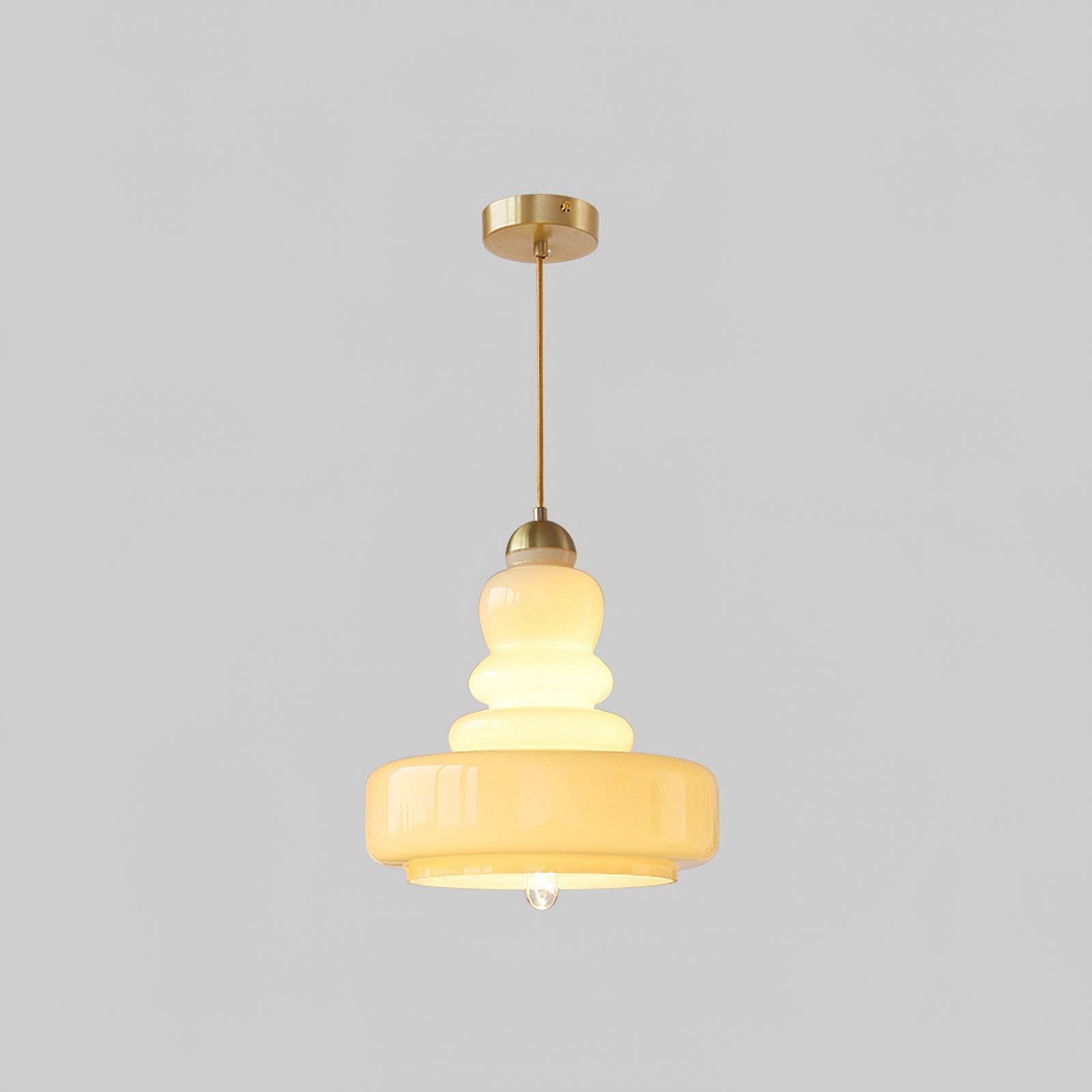 Lustra Suspension en Verre à Couches Style École pour Salon - Neutralighting