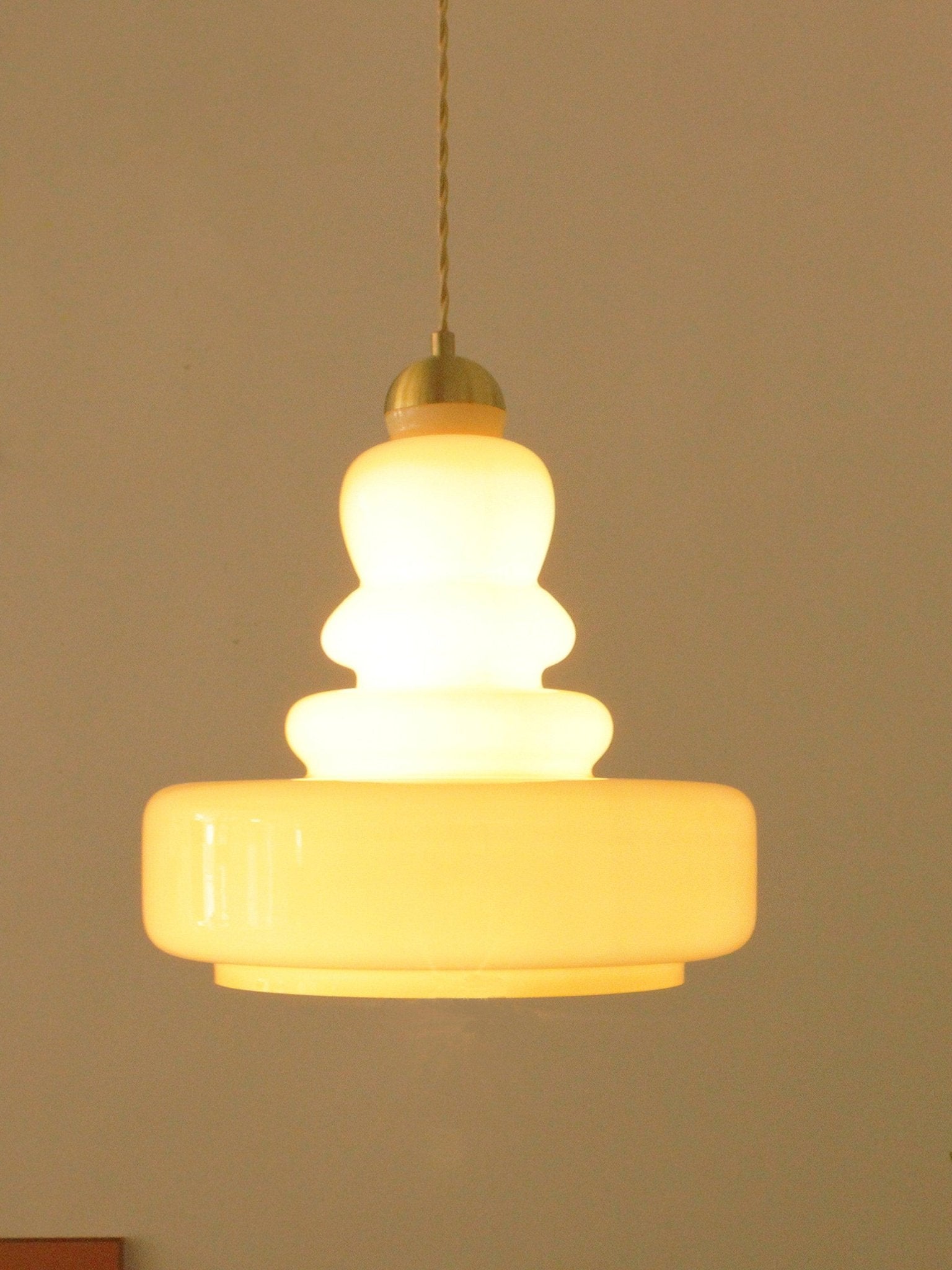 Lustra Suspension en Verre à Couches Style École pour Salon - Neutralighting