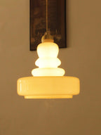 Lustra Suspension en Verre à Couches Style École pour Salon - Neutralighting