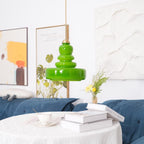 Lustra Suspension en Verre à Couches Style École pour Salon - Neutralighting