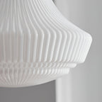Solara Suspension en Verre Opale Canneleur Cloche Laiton Vintage - Neutralighting