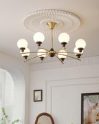 Sciolari Lustre Bois de Noyer Bras Courbés - Neutralighting