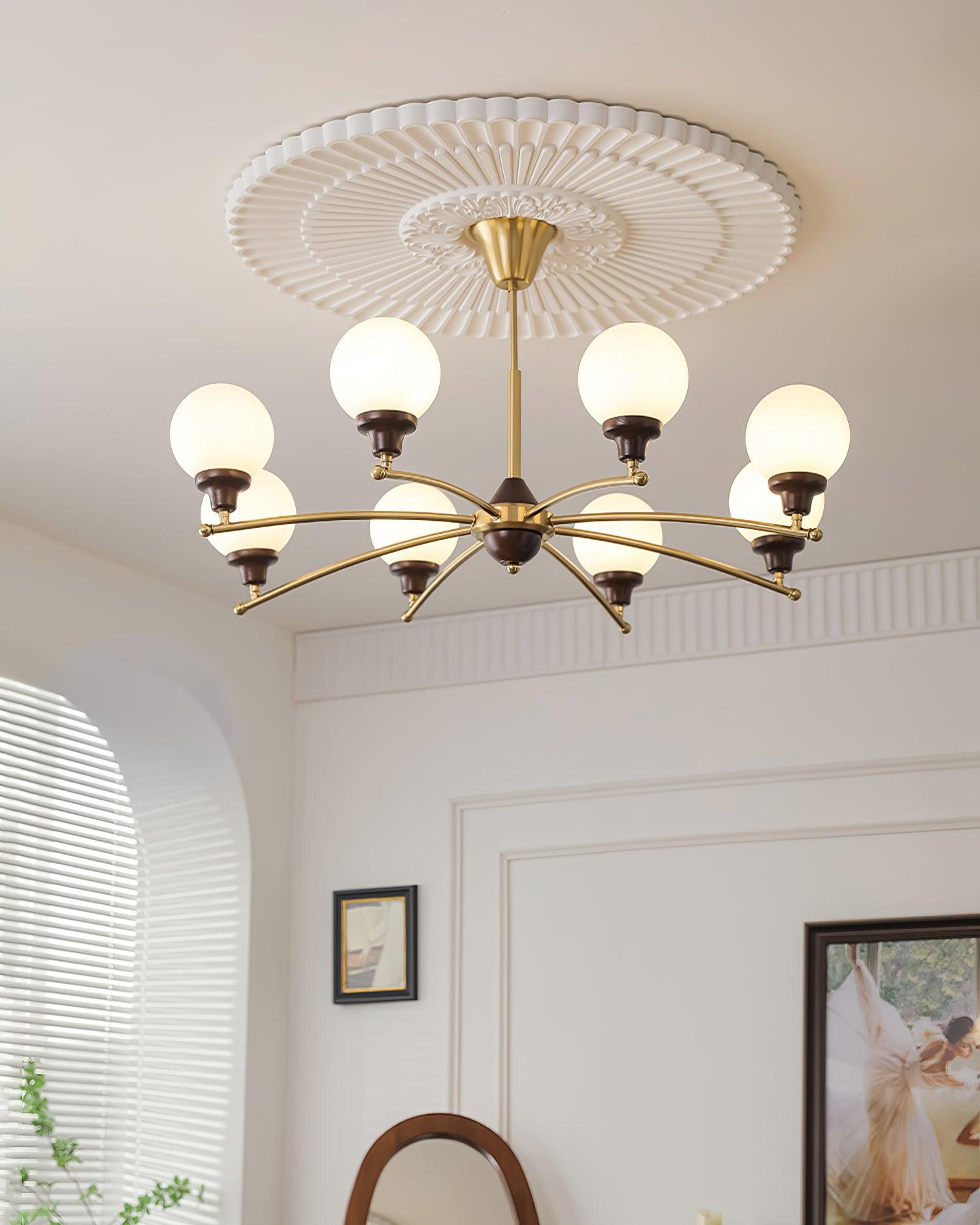 Lustre Sciolari Vintage Bois Verre - Neutralighting