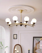 Sciolari Lustre Bois de Noyer Bras Courbés - Neutralighting