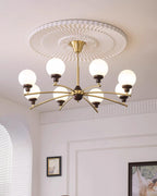 Sciolari Lustre Bois de Noyer Bras Courbés - Neutralighting