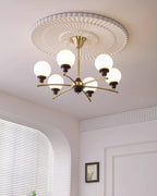 Sciolari Lustre Bois de Noyer Bras Courbés - Neutralighting