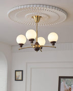 Sciolari Lustre Bois de Noyer Bras Courbés - Neutralighting