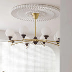 Sciolari Lustre Bois de Noyer Bras Courbés - Neutralighting