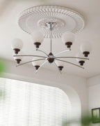 Sciolari Lustre Bois de Noyer Bras Courbés - Neutralighting