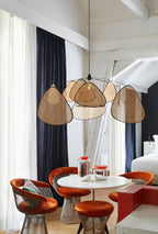 Lustra Lampe Pendante Rattan Swag Industrielle - Neutralighting