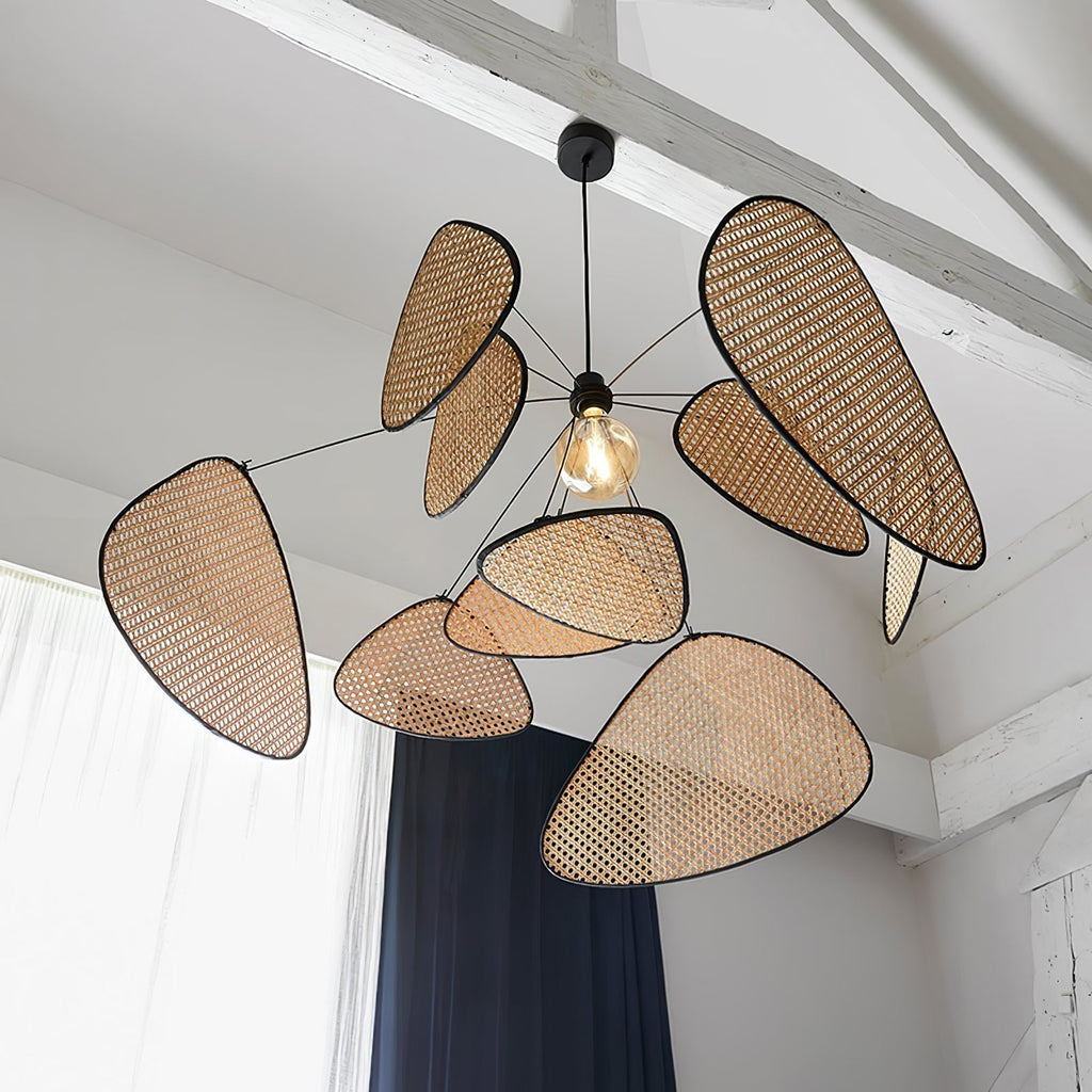 Lustra Chandelier Écran Cannage Suspension Rétro - Neutralighting