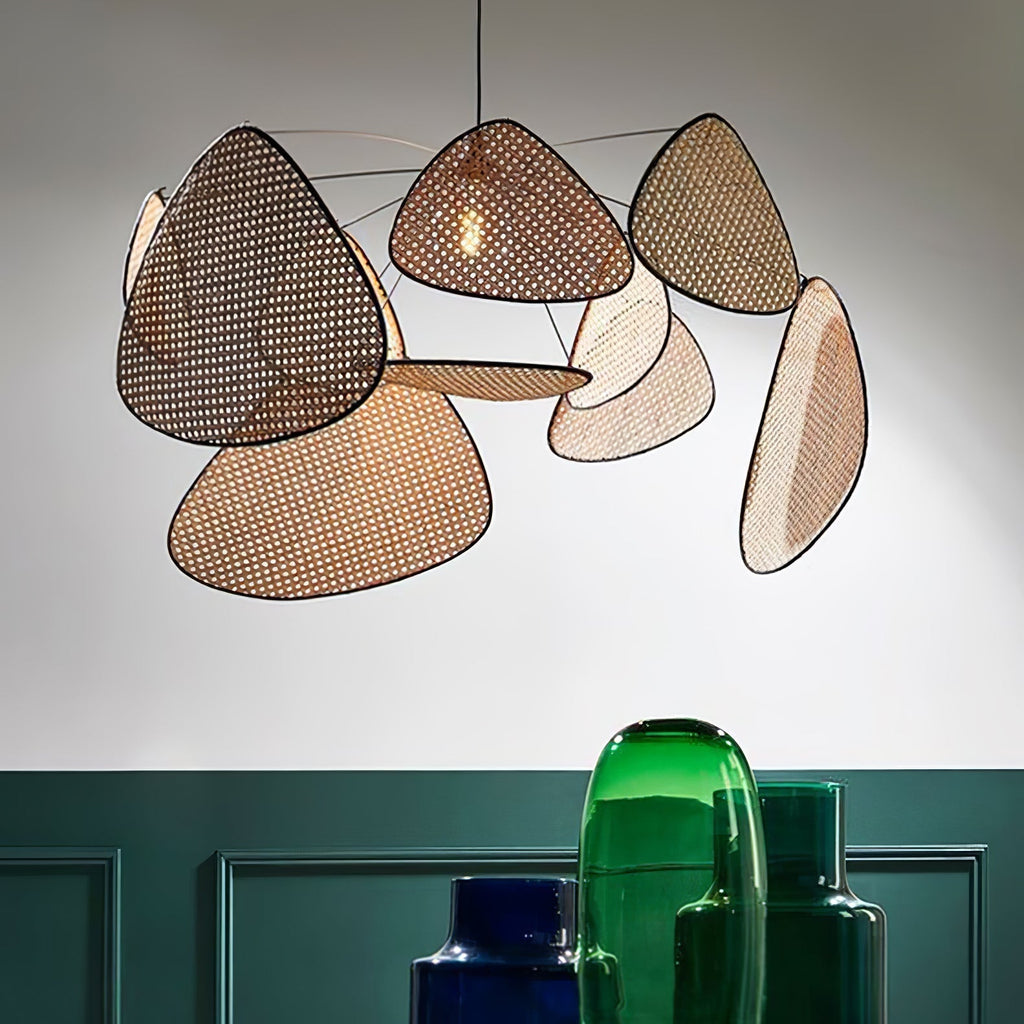 Lustra Lampe Pendante Rattan Swag Industrielle - Neutralighting