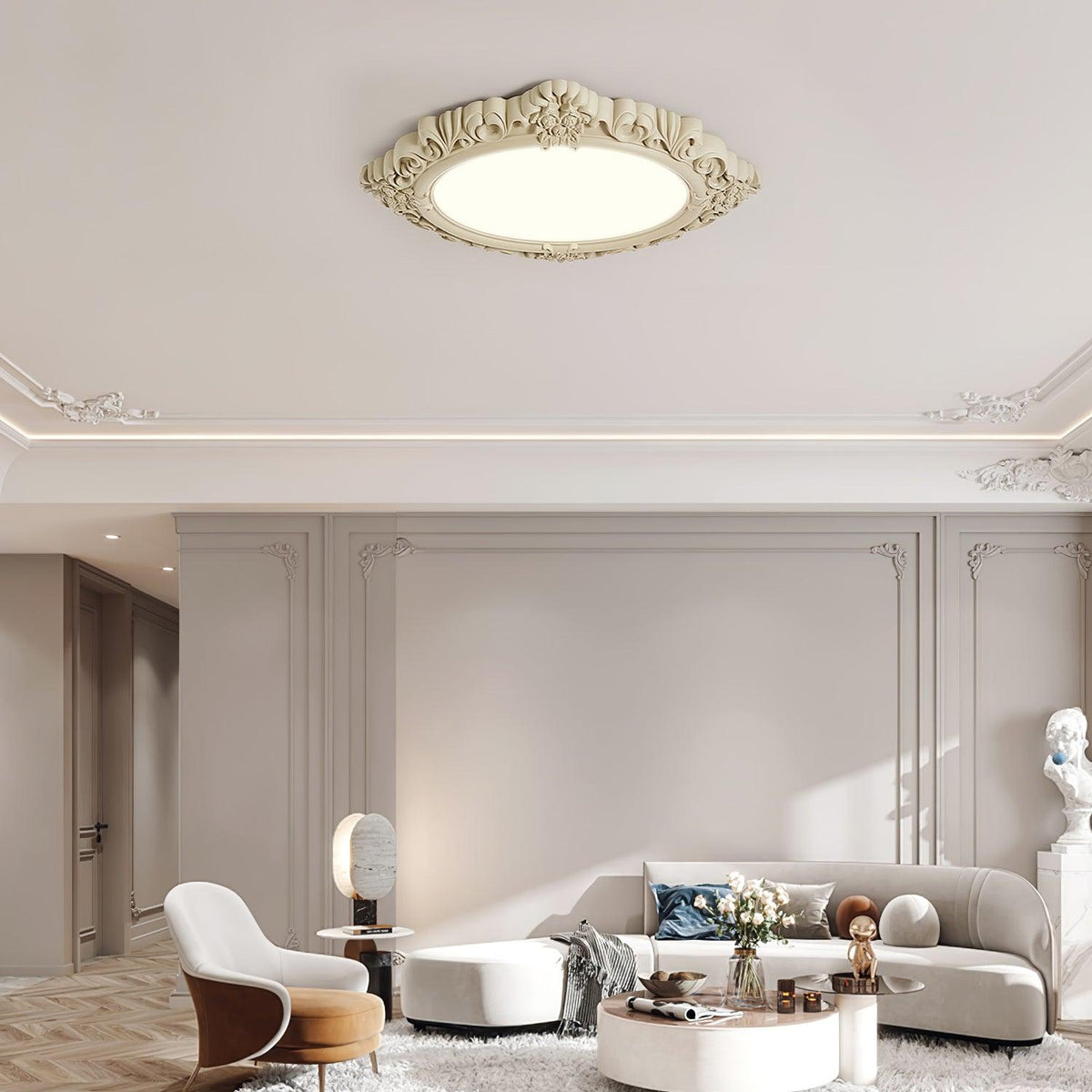Avraee Lampe Plafonnier en Résine Sculptée - Neutralighting