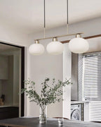 Lustra Suspension Lampe Linéaire à 3 Lumières en Forme de Globe - Neutralighting