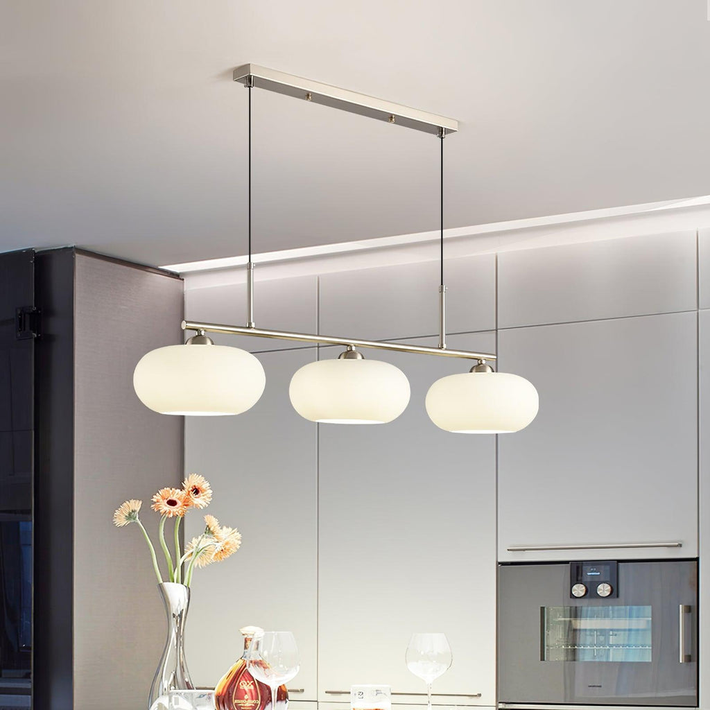 Lustra Suspension Lampe Linéaire à 3 Lumières en Forme de Globe - Neutralighting