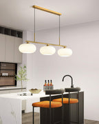 Lustra Suspension Lampe Linéaire à 3 Lumières en Forme de Globe - Neutralighting
