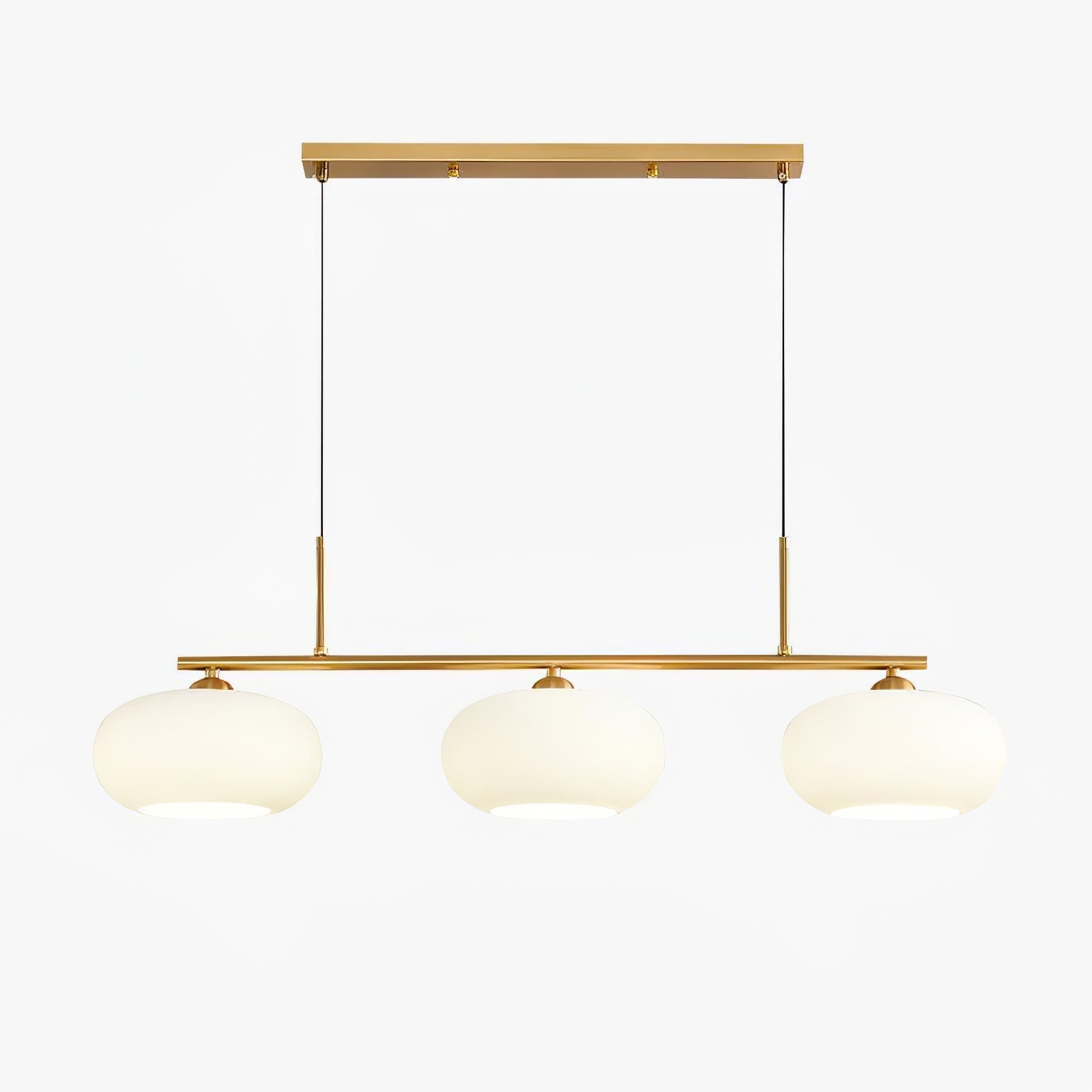 Lustra Suspension Lampe Linéaire à 3 Lumières en Forme de Globe - Neutralighting