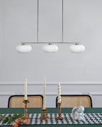 Lustra Suspension Lampe Linéaire à 3 Lumières en Forme de Globe - Neutralighting