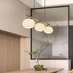 Lustra Suspension Lampe Linéaire à 3 Lumières en Forme de Globe - Neutralighting