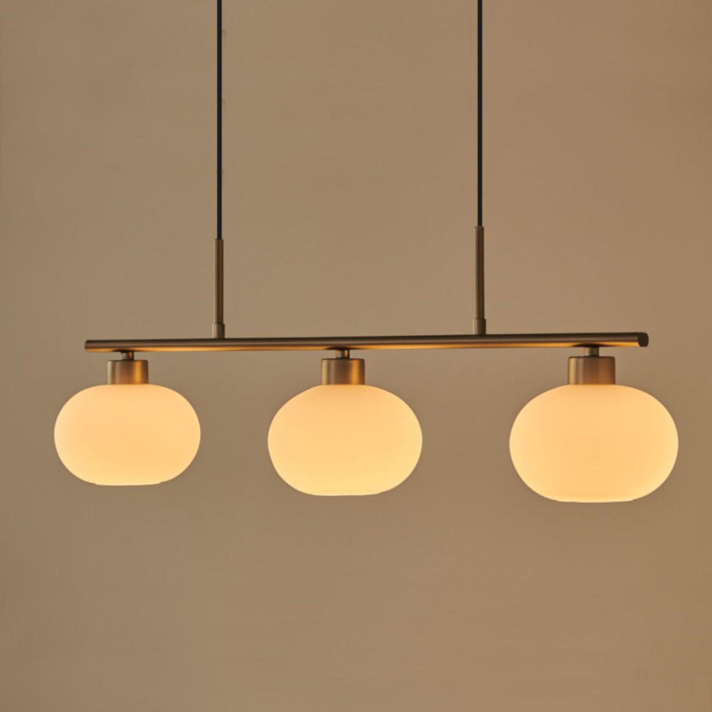 Lustra Suspension Lampe Linéaire à 3 Lumières en Forme de Globe - Neutralighting