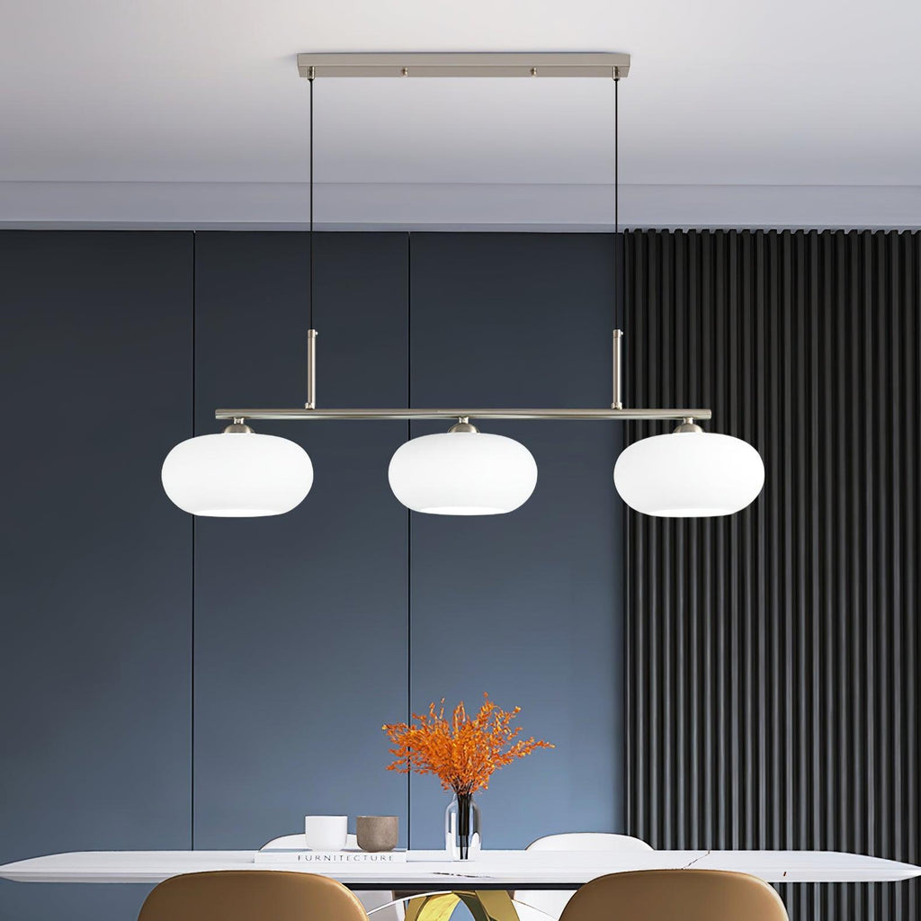 Lustra Suspension Lampe Linéaire à 3 Lumières en Forme de Globe - Neutralighting