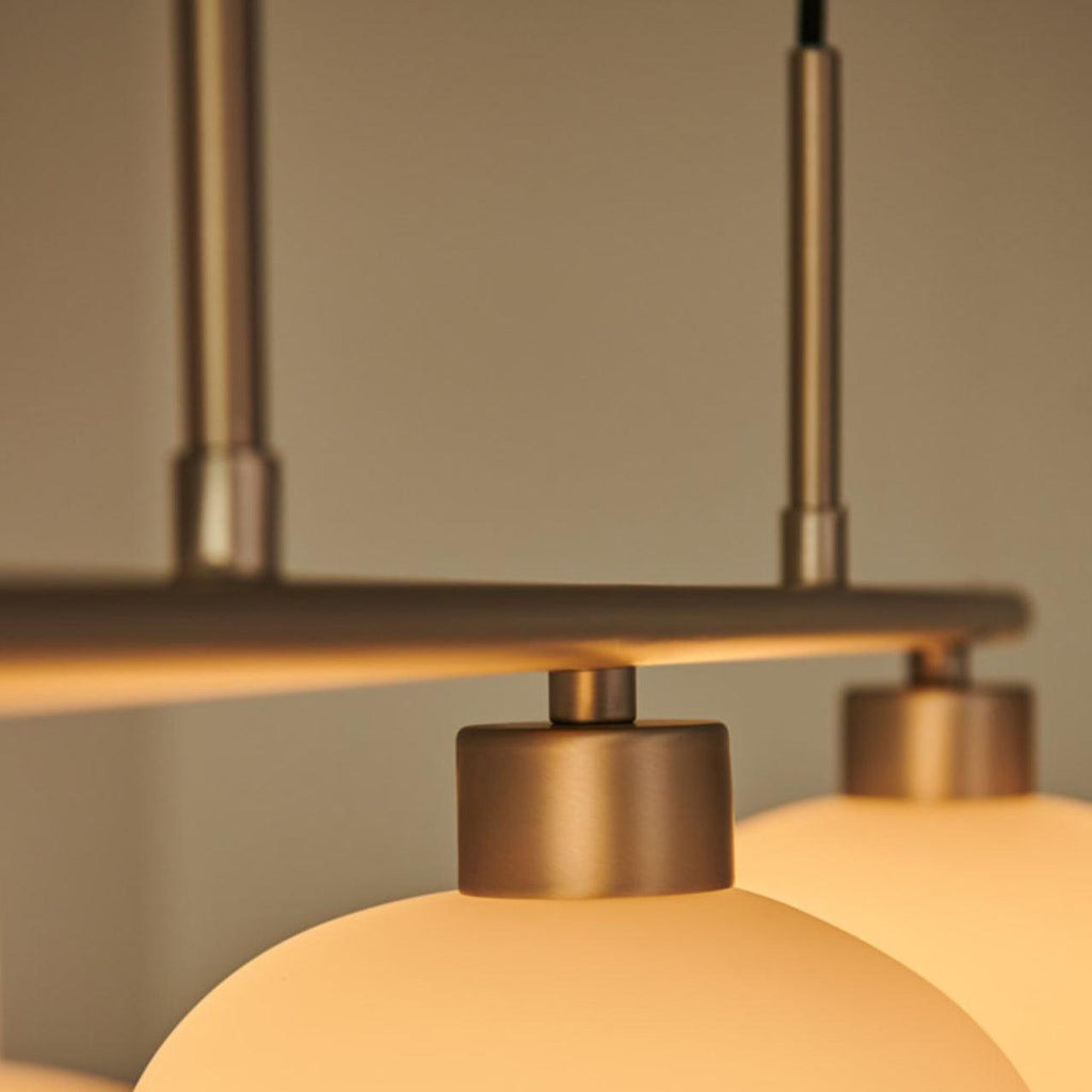 Lustra Suspension Lampe Linéaire à 3 Lumières en Forme de Globe - Neutralighting