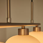 Lustra Suspension Lampe Linéaire à 3 Lumières en Forme de Globe - Neutralighting