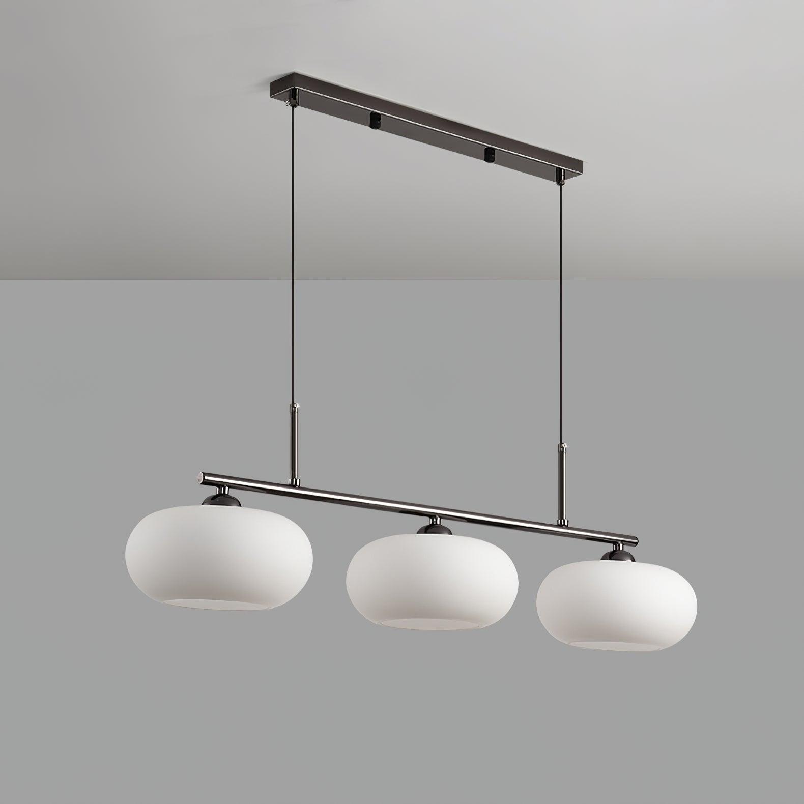 Lustra Suspension Lampe Linéaire à 3 Lumières en Forme de Globe - Neutralighting
