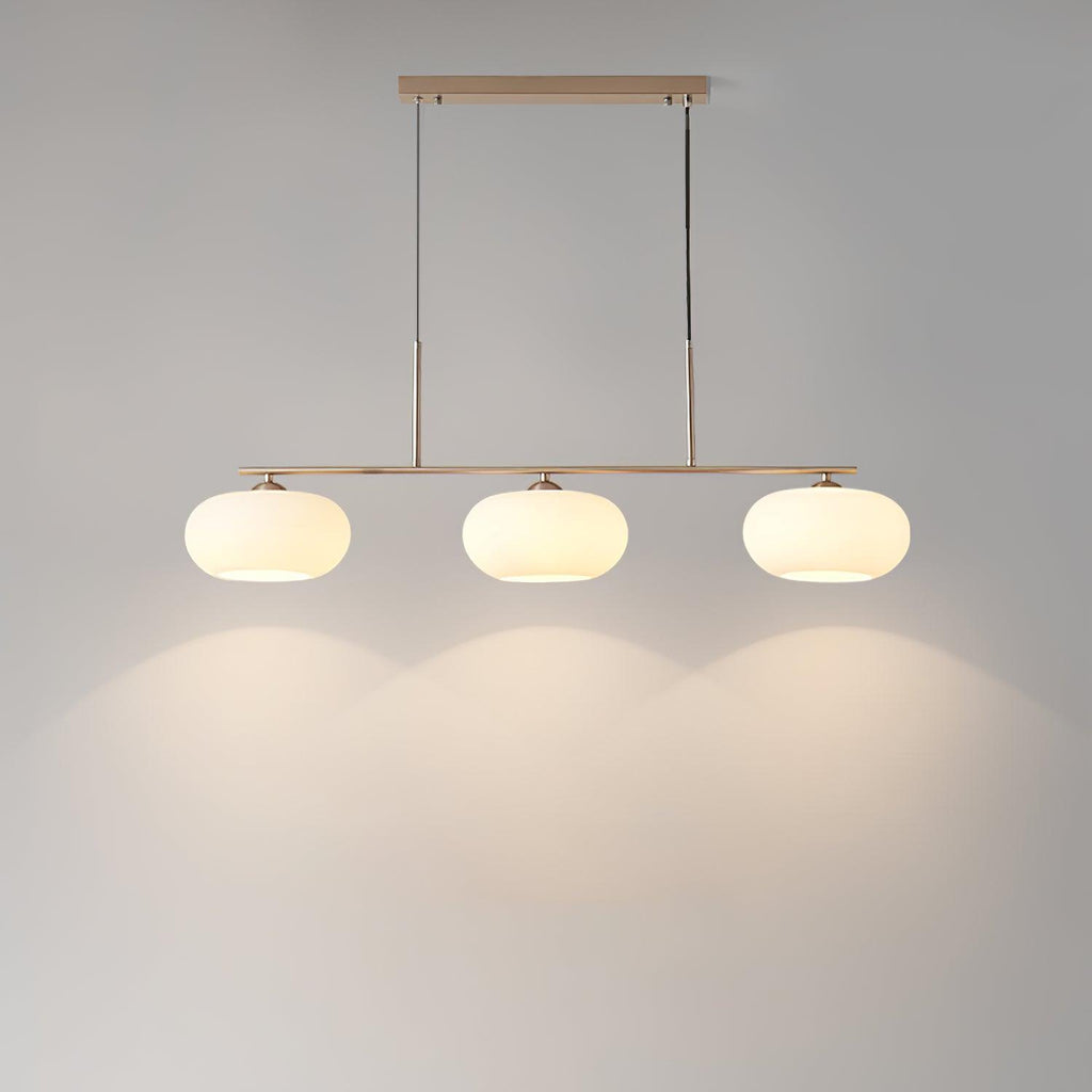 Lustra Suspension Lampe Linéaire à 3 Lumières en Forme de Globe - Neutralighting