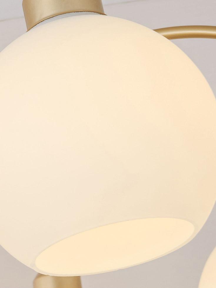 Lustra Chandelier Sculptural Verre Doré Moderne 8-Lumières - Neutralighting