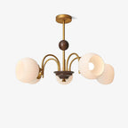 Lustra Chandelier Sculptural en Verre Canalisé - Neutralighting