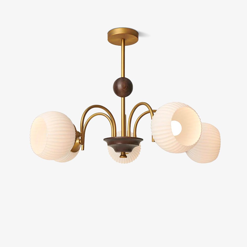 Lustra Chandelier Sculptural en Verre Canalisé - Neutralighting