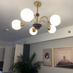Lustra Chandelier Sculptural en Verre Canalisé - Neutralighting