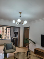 Lustra Chandelier Sculptural en Verre Canalisé - Neutralighting