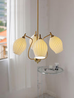 Lustra Chandelier en Céramique Canneleur Sculptural en Verre Élégant - Neutralighting