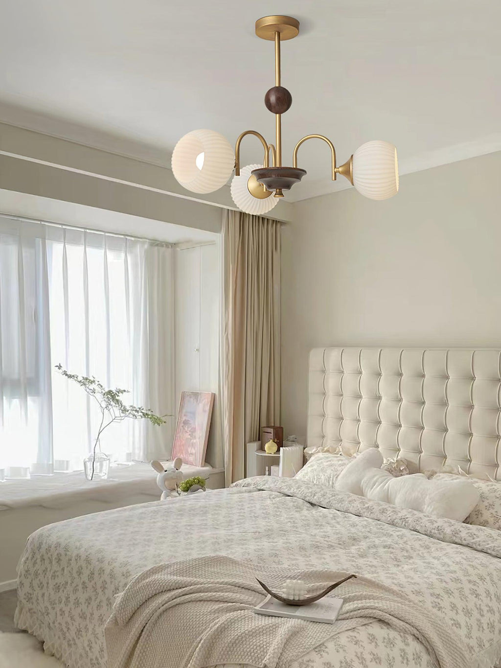 Lustra Chandelier Sculptural en Verre Canalisé - Neutralighting