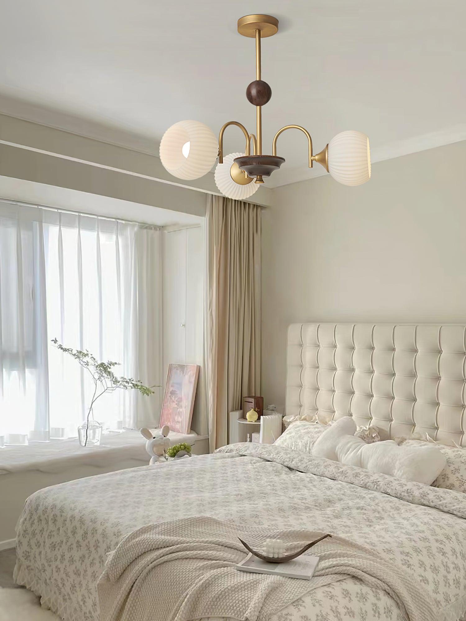 Lustra Chandelier Sculptural en Verre Canalisé - Neutralighting