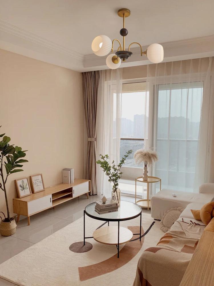 Lustra Chandelier Sculptural en Verre Canalisé - Neutralighting