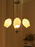 Lustra Chandelier en Céramique Canneleur Sculptural en Verre Élégant - Neutralighting