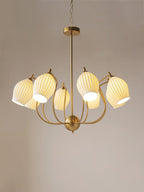 Lustra Chandelier en Céramique Canneleur Sculptural en Verre Élégant - Neutralighting