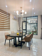 Lustra Chandelier Sculptural en Verre Canalisé - Neutralighting