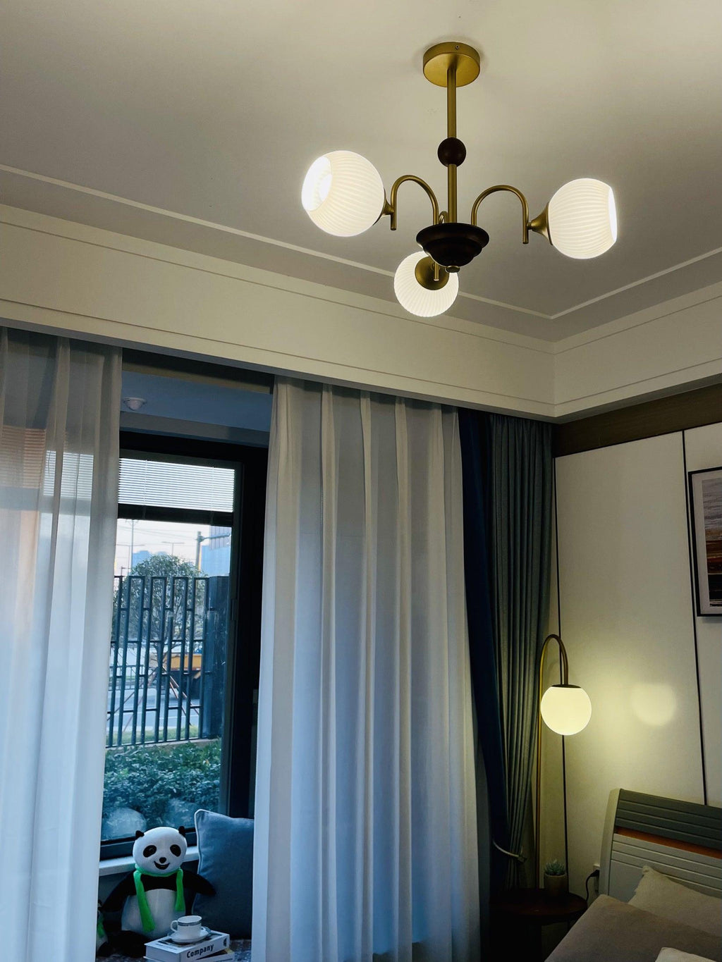 Lustra Chandelier Sculptural en Verre Canalisé - Neutralighting